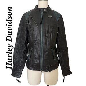 GORGEOUS Genuine Goatskin Harley Davidson jacket Size S
